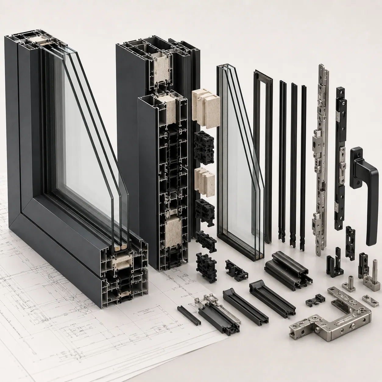 MB-104 Passive profile section, exploded
