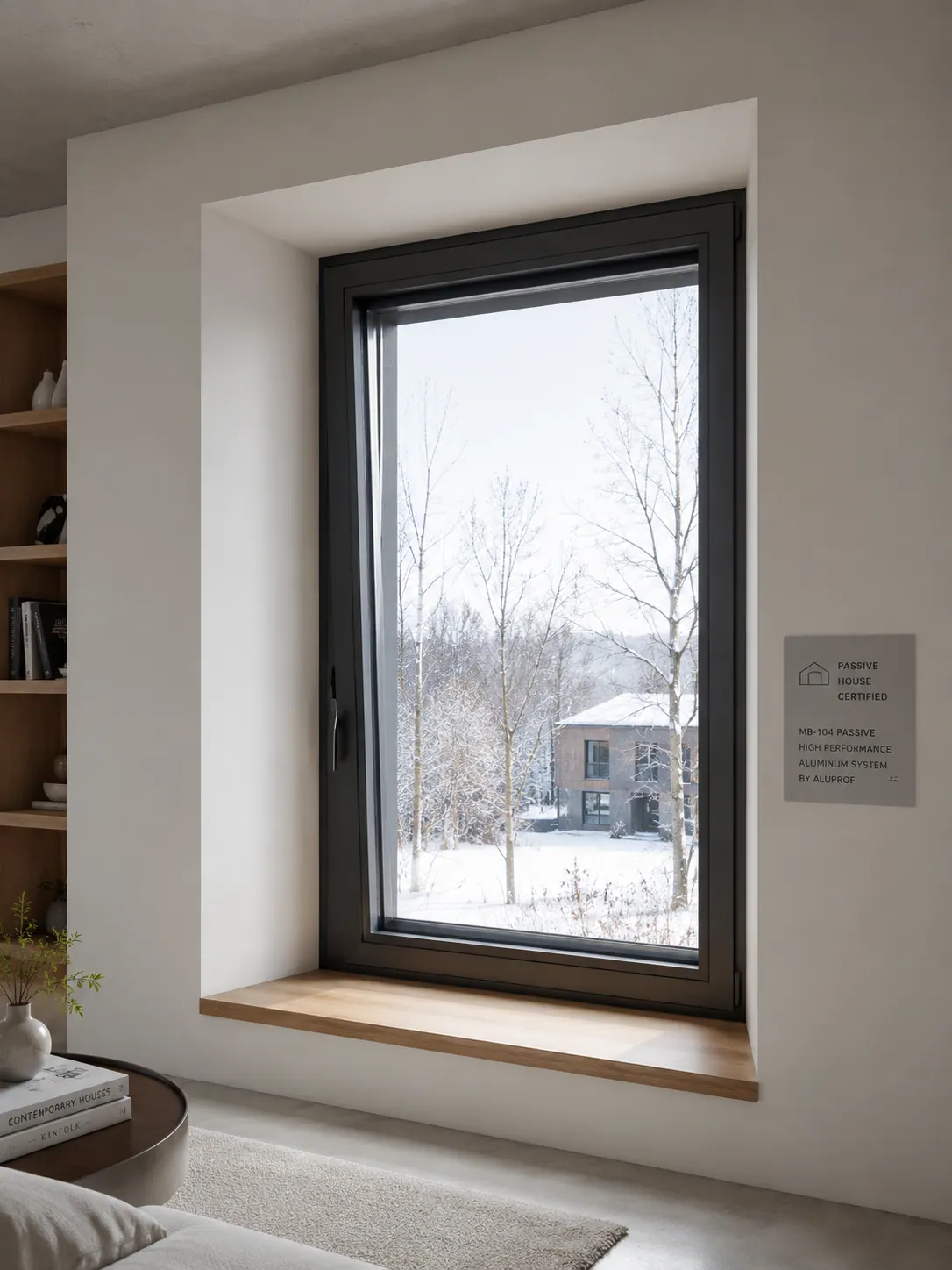 Triple-glazed window in a Passive House build