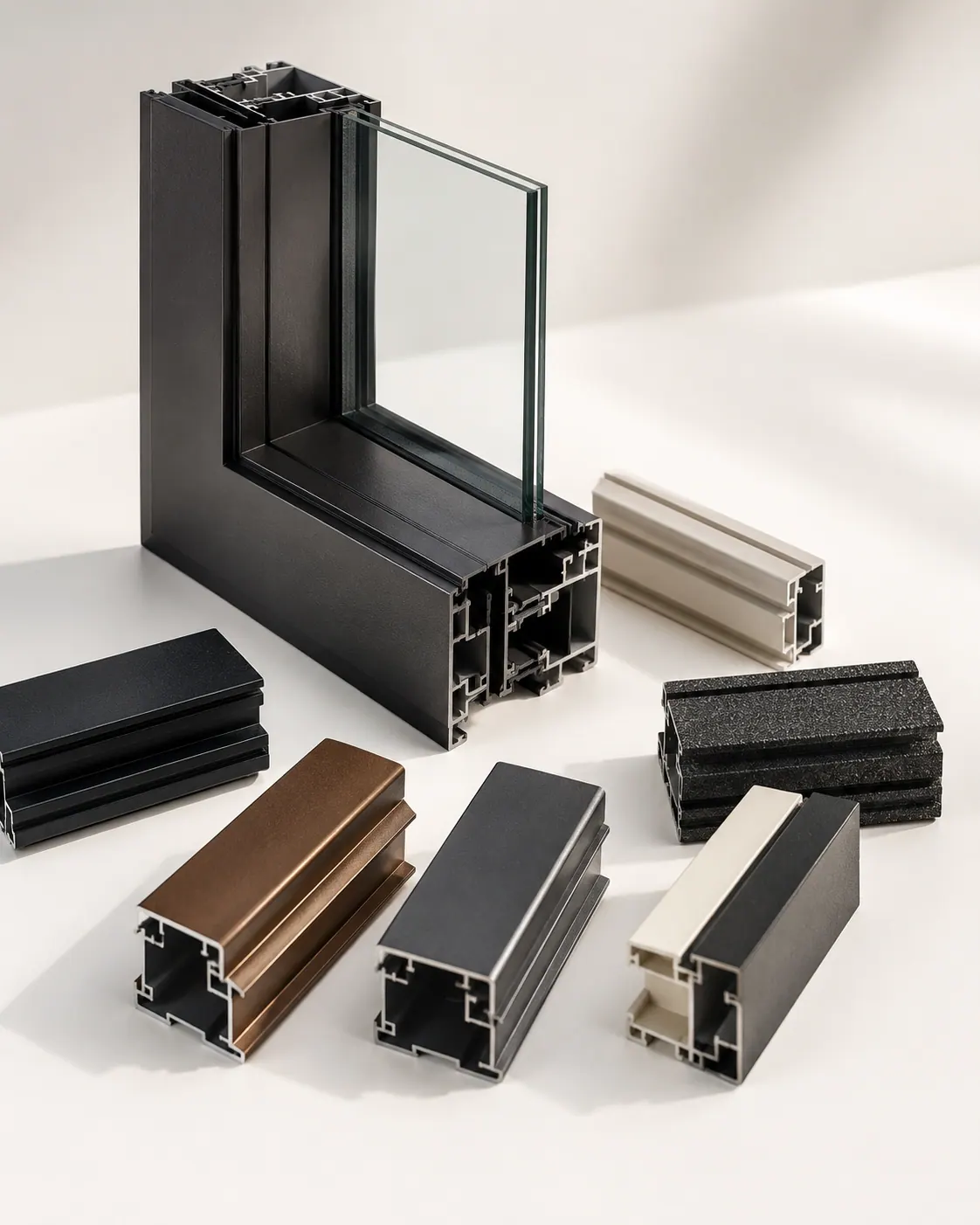 Aluminum profile color and finish samples