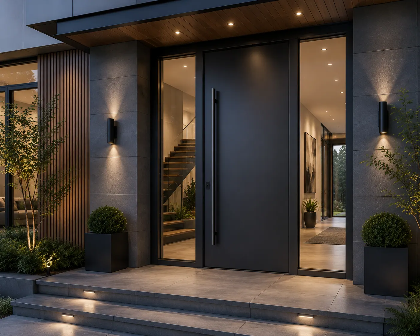 Renovation aluminum entry door installation