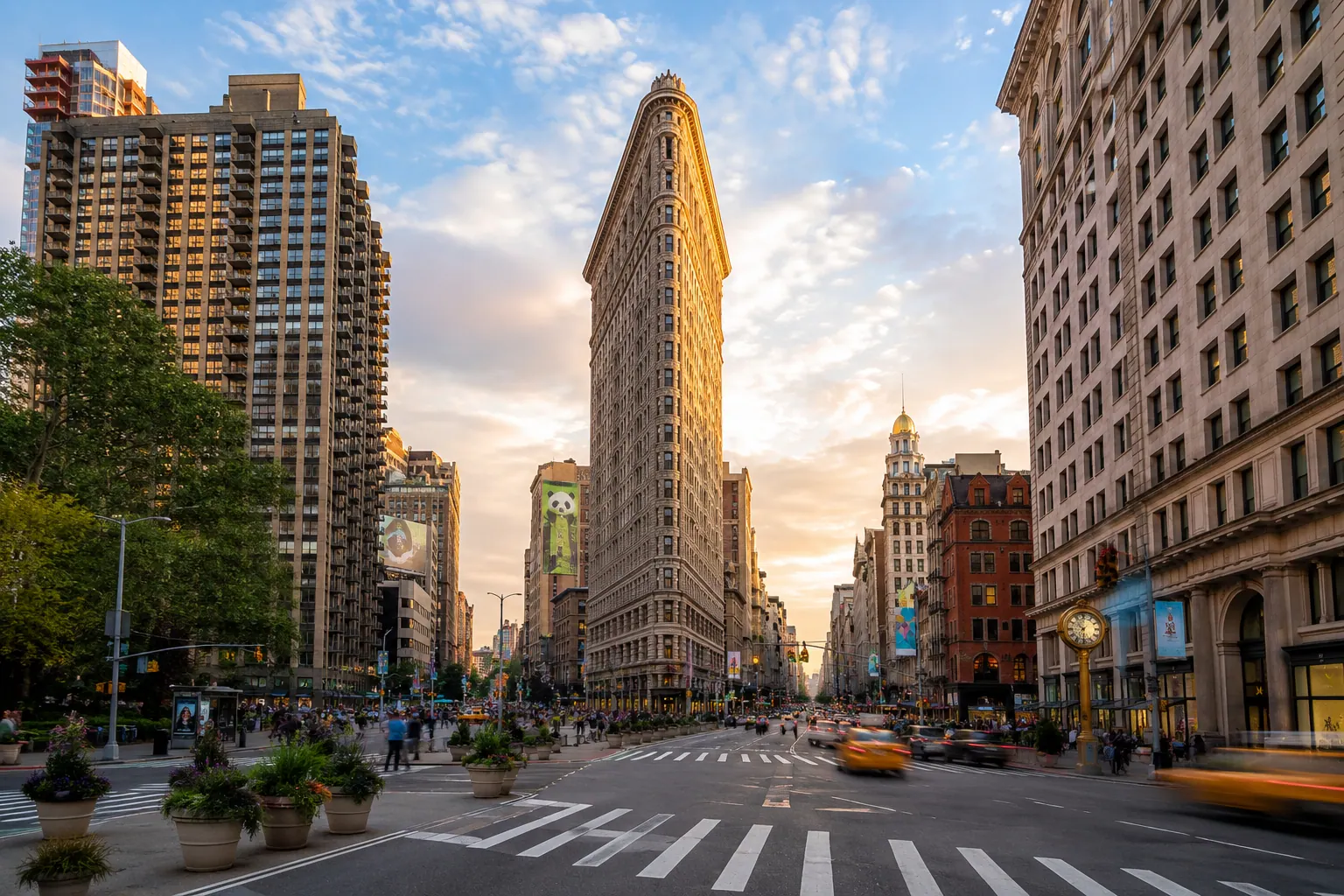 The Flatiron Building in Manhattan, exterior with fabricated aluminum window systems