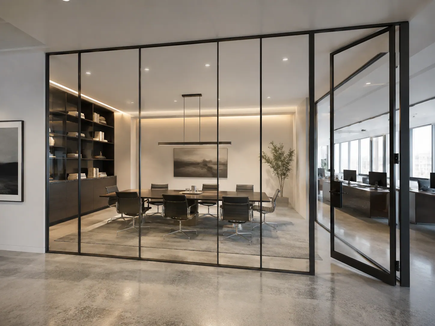 Interior glazed partitions