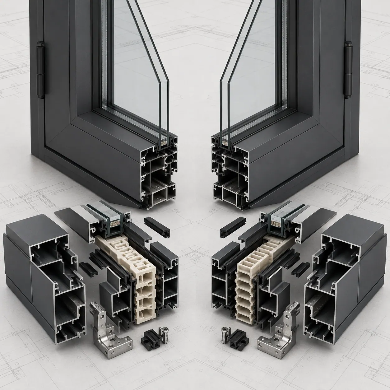 MB-86N profile section, exploded
