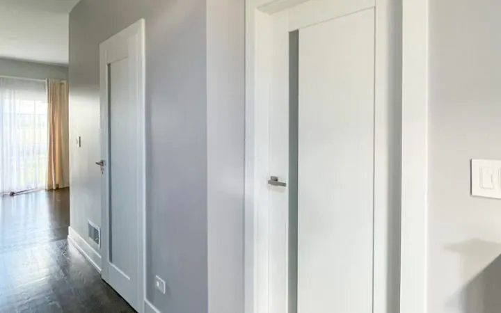White interior doors with lever handles