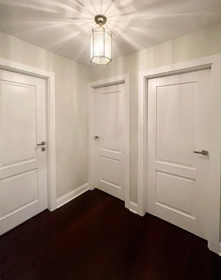 Interior doors Interior doors for each rooms in a house, all with lever handles, and one with a lockset